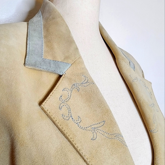NEW Vintage Livingston Williams Lambskin Suede Women Handcraft Western Cut Coat - Picture 6 of 15